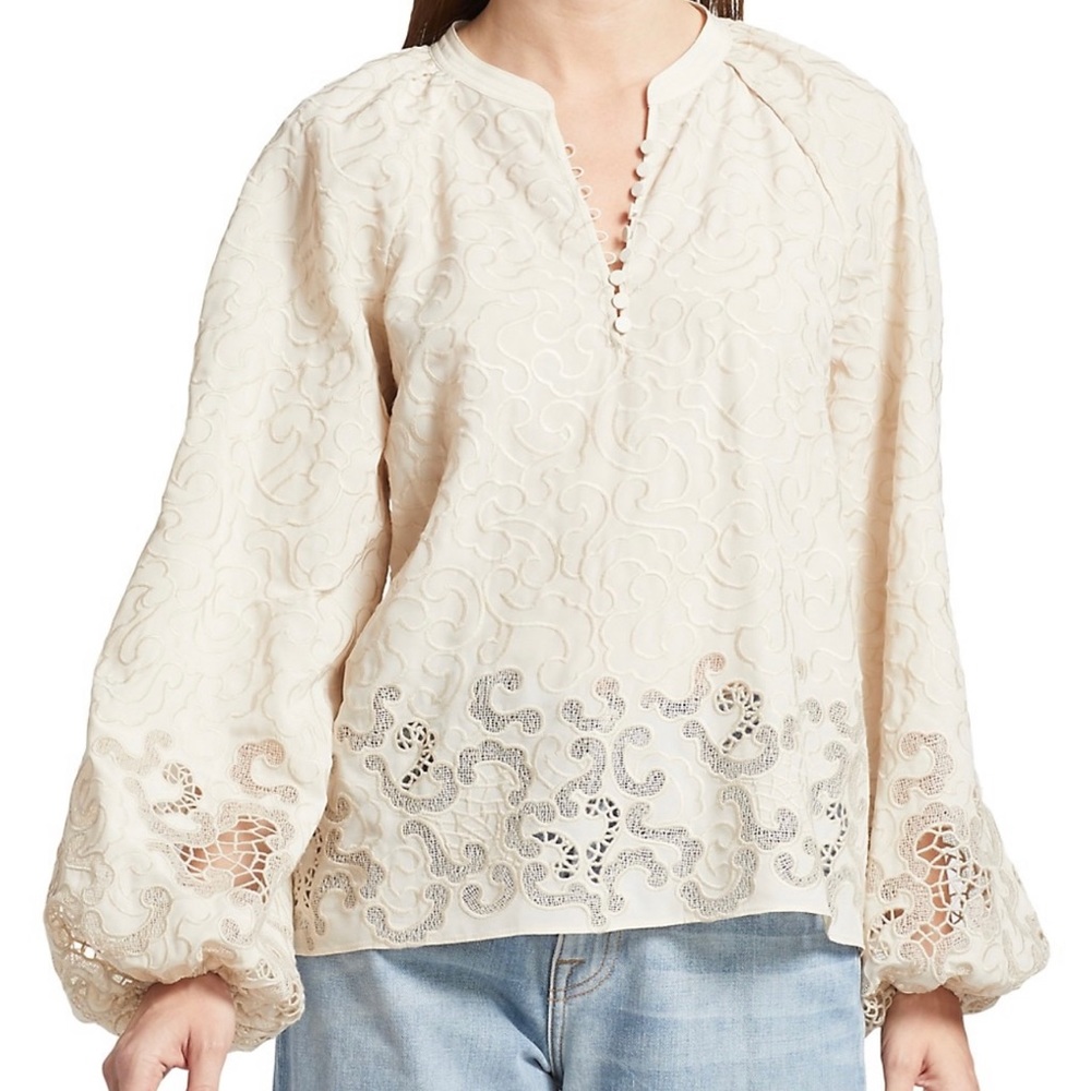 Jonathan Simkhai Jaid Embroidered Blouse - Picture 4 of 14